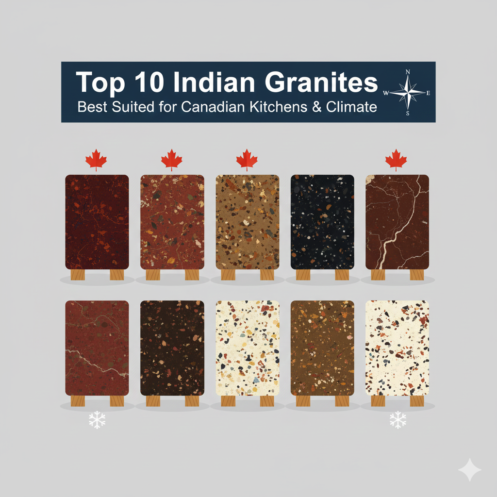 Top 10 Indian Granites Best Suited for Canadian Kitchens & Climate